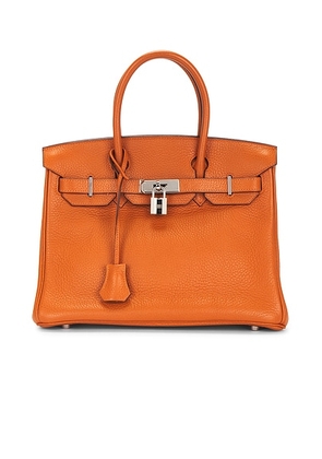 hermes Hermes Clemence Birkin 30 Handbag in Potiron - Orange. Size all.