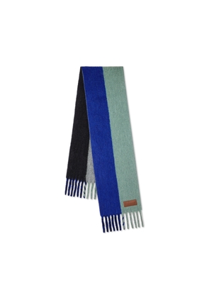 Mulberry Women's Colour Block Textured Scarf Ebony-Cobalt Blue
