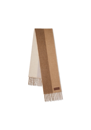 Mulberry Women's Colour Block Textured Scarf Camel-Eggshell