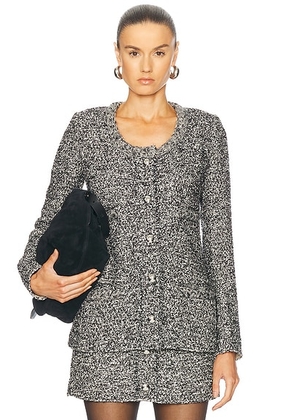 Isabel Marant Germina Jacket in Black & Ecru - Black. Size 42 (also in ).