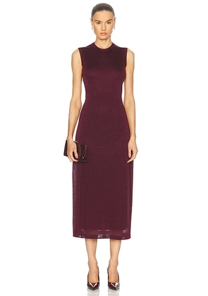 Ferragamo Sleeveless Maxi Dress in Oxblood Lurex - Burgundy. Size XS (also in ).