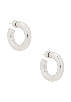 Jennifer Fisher Samira Huggie Earrings in Silver - Metallic Silver. Size all.