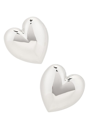 Jennifer Fisher Puffy Heart Earrings in Silver - Metallic Silver. Size all.
