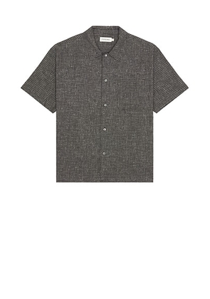FRAME Textured Button Down Shirt in Black Multi - Black. Size M (also in ).