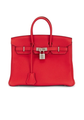 hermes Hermes Togo Birkin 25 Handbag in Rouge Casaque - Red. Size all.