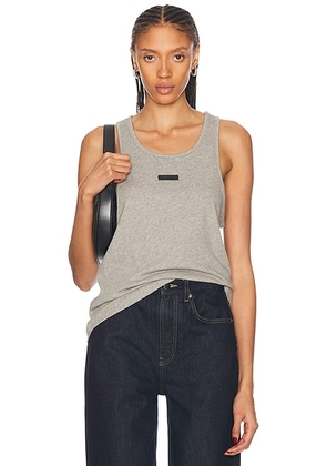 Fear of God ESSENTIALS Tank Top in Dark Heather - Grey. Size L (also in M, S, XS).