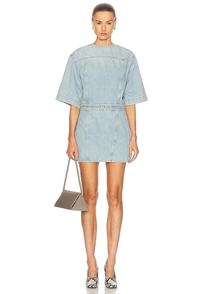 Haikure Emy Dress in Paradise Wash - Blue. Size XS (also in L, M, S).