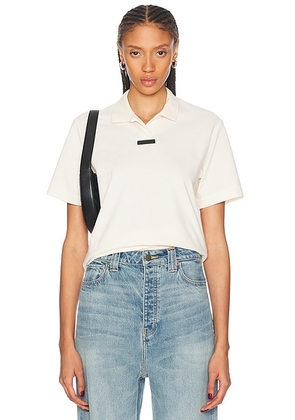 Fear of God ESSENTIALS Short Sleeve Polo Top in Shell - White. Size XS (also in ).