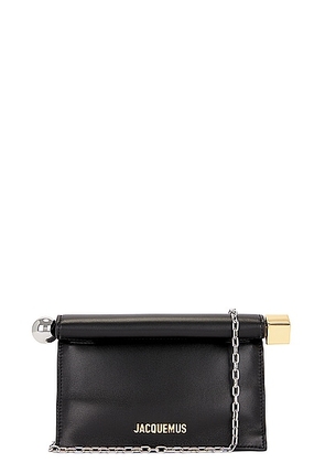 JACQUEMUS La Petite Pochette Rond in Black - Black. Size all.