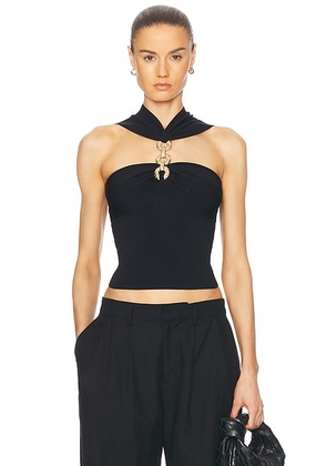 Cult Gaia Chris Knit Top in Black - Black. Size L (also in M, S, XL, XS).