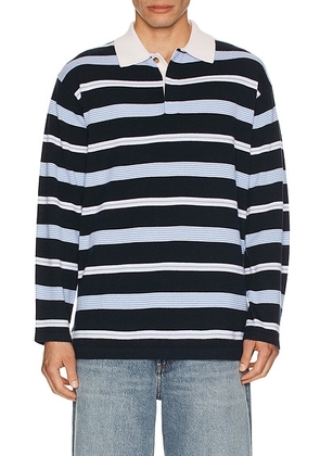 Guest In Residence Striped Rubgy in Midnight Combo - Blue. Size XL (also in ).