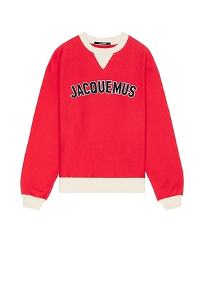 JACQUEMUS Le Sweatshirt Baseball in Multi Red - Red. Size M (also in ).