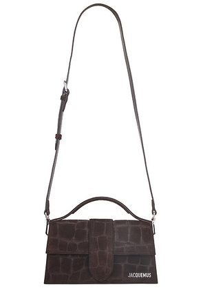 JACQUEMUS Le Grand Bambino in Dark Brown - Chocolate. Size all.