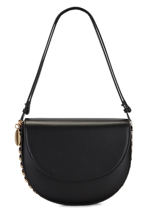 stella mccartney Stella McCartney Medium Frayme Flap Shoulder Bag in Black - Black. Size all.