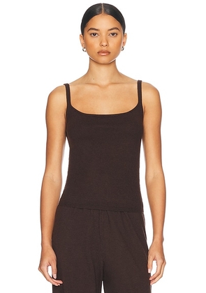 Helsa Alanna Knit Top in Chocolate Brown - Chocolate. Size XL (also in ).