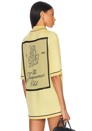 JACQUEMUS Le Polo Liga in Light Yellow - Yellow. Size M (also in ).