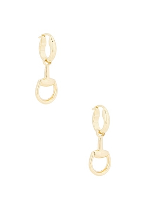 Gucci Horsebit Hoop Earrings in Yellow Gold - Metallic Gold. Size all.
