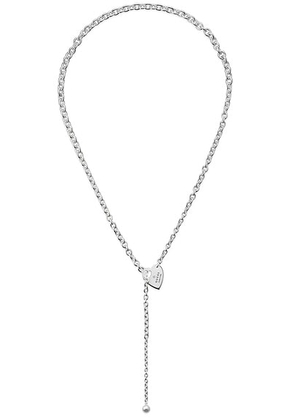 Gucci Trademark Heart Motif Lariat Necklace In Sterling Silver in Sterling Silver - Metallic Silver. Size all.