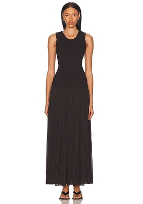 Jil Sander Sleeveless Dress in Chocolate Brown - Chocolate. Size 34 (also in 40).