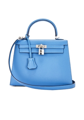 hermes Hermes Epsom Kelly 25 Sellier Handbag in Azur - Blue. Size all.