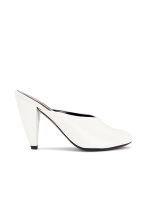 Jude Paw Mule in White Leather - White. Size 36 (also in 37).