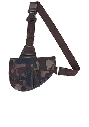 dior Dior Camouflage Saddle Bag in Green - Green. Size all.