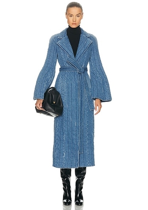 Gabriela Hearst Dalloway Coat in Light Blue Denim - Blue. Size 36 (also in ).