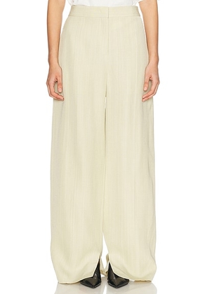 Jil Sander Wide Leg Trouser in Lemon Green - Beige. Size 34 (also in 36, 38, 40).