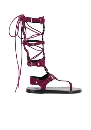 Isabel Marant Nensi Sandal in Raspberry - Pink. Size 36 (also in 37, 38).