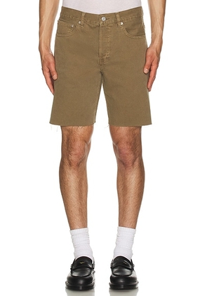 FRAME Relaxed Undone Hem Denim Short in Light Brown - Brown. Size 30 (also in ).