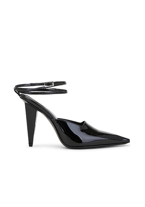 Jude Sky Pointy Mule in Black Leather - Black. Size 36 (also in 36.5, 37.5, 38).