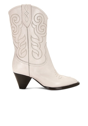 Isabel Marant Luliette Embroidered Boot in Chalk - Light Grey. Size 41 (also in ).