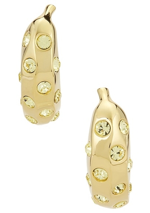 JACQUEMUS Les Boucles Bananes in Gold & Yellow - Metallic Gold. Size all.