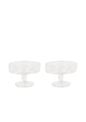 FRAMA 0405 Stem Glass Set Of Two in Clear - Neutral. Size all.