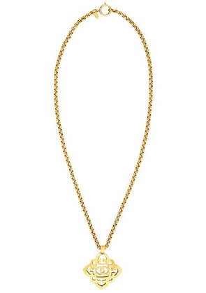 chanel Chanel 1992 Coco Mark Necklace in Gold - Metallic Gold. Size all.