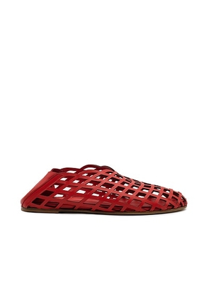 GIA BORGHINI x Helsa Peek-A-Boo Ballerina Flat in Red - Red. Size 38.5 (also in 37.5, 40).