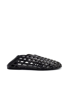 GIA BORGHINI X Helsa Peek-A-Boo Ballerina Flat in Black - Black. Size 35 (also in 36, 37, 38, 38.5, 39, 39.5, 40).