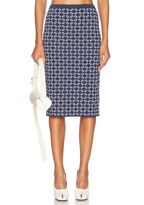 Givenchy High Waist Midi Skirt in Denim Blue - Blue. Size L (also in ).