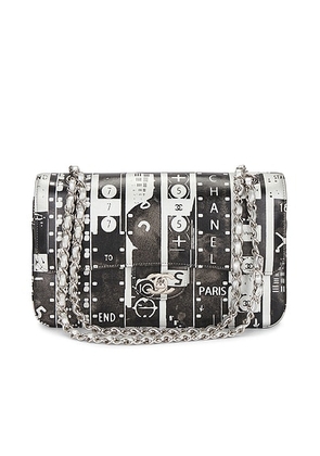 chanel Chanel Timeless Ladies First Double Flap Bag in Black & White - Black. Size all.