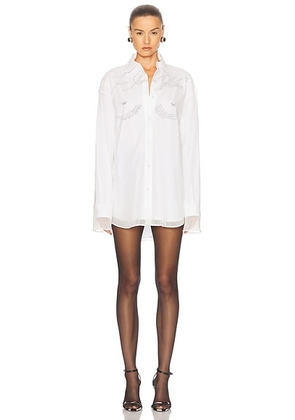 Jean Paul Gaultier Long Sleeve Shirt in Black & White - White. Size S (also in M).