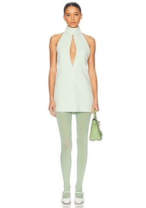 Helsa The Heavy Crepe Halter Dress in Celadon - Mint. Size XL (also in ).