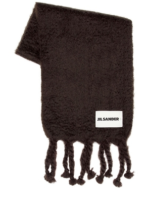 Jil Sander Logo Plain Scarf in Burgundy - Burgundy. Size all.