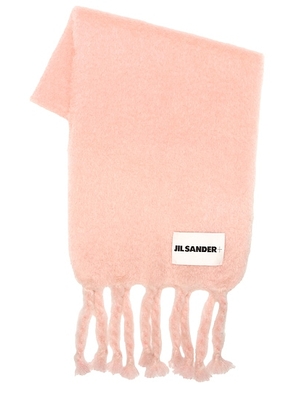 Jil Sander Logo Plain Scarf in Pink - Rose. Size all.