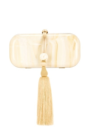 Cult Gaia Yasmin Clutch in Sand Degrade - Cream. Size all.