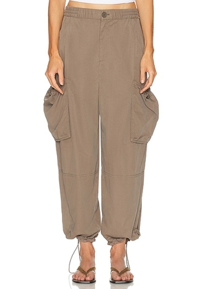 SIMKHAI Easton Pull On Pant in Faded Olive - Grey. Size L (also in M, S, XL, XS).