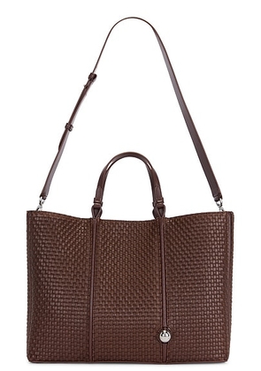 JACQUEMUS Le Cabas Marino Horizontal Tote in Dark Brown - Chocolate. Size all.