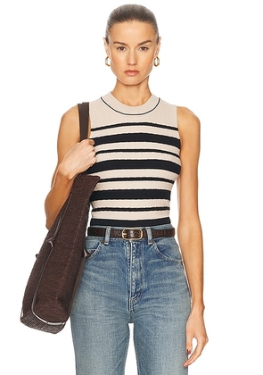 SIMKHAI Tatyana Tank Top in Sand Stripe - Beige. Size L (also in ).