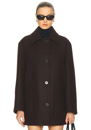 Jil Sander Felt Blouson in Ganache - Chocolate. Size M (also in ).