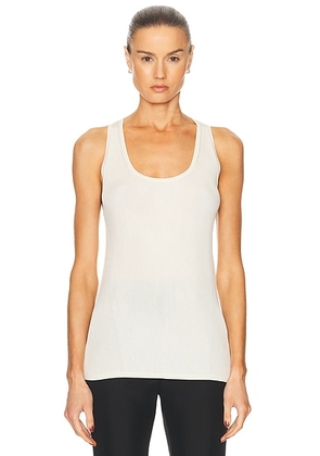 Helmut Lang Twist Tank Top in White - White. Size L (also in M, S, XS).