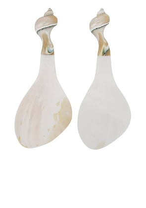 Gohar World Mother Of Pearl Salad Servers in Mother Of Pearl - White. Size all.